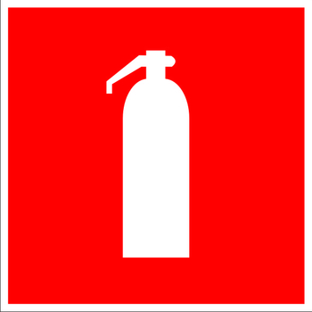 F04 огнетушитель (пленка, 200х200 мм) - Знаки безопасности - Знаки пожарной безопасности - магазин "Охрана труда и Техника безопасности"
